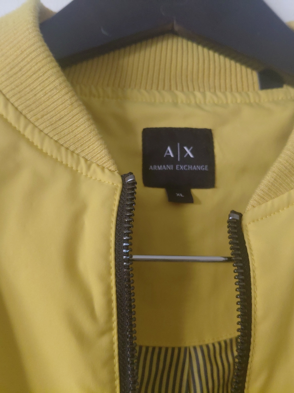 Armani Exchange Men’s Yellow Bomber Jacket